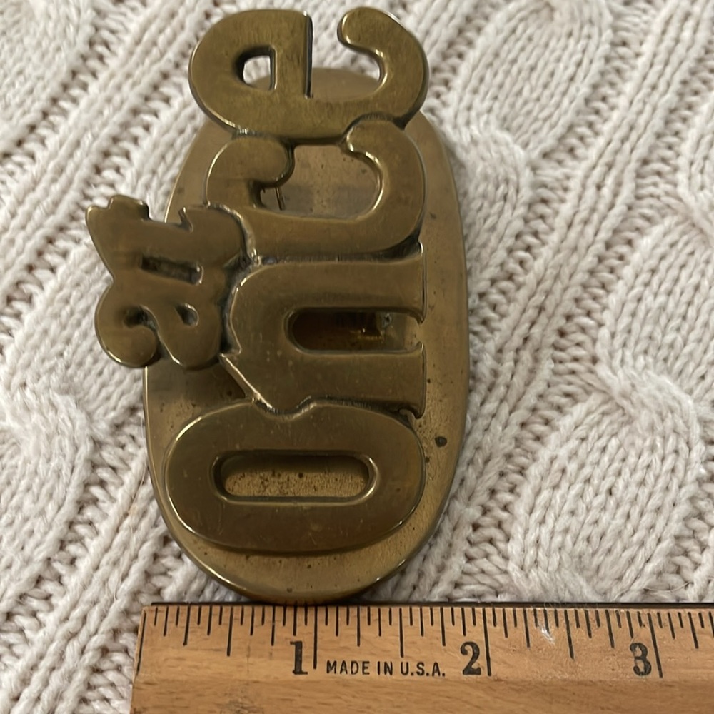 Brass paperweight-paper clip-office desk decor-heavy-to do list-urgent reminder - Picture 4 of 7